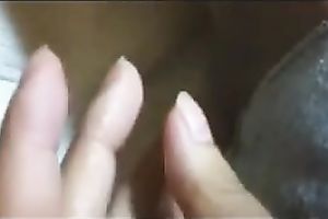 Hot and dilettante Japanese hottie shows me her meatballs on webcam