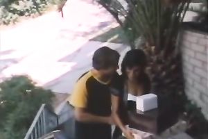 Slim hoe gives great BJ to her fuck buddy and then takes his weenie up her slit