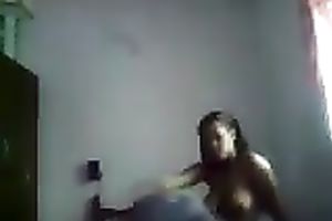 Solo masturbation movie scene of ebon doxy in her bedroom