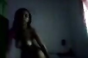 Solo masturbation movie scene of ebon doxy in her bedroom