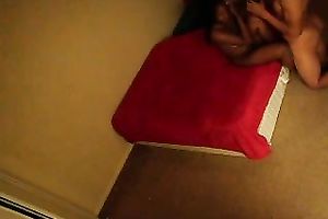 Quick fuck with a recent dark breasty slutwife in my bedroom