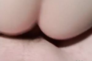 Slutty dark-haired girl acquires her pussy group-fucked hard from behind