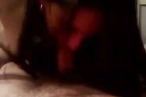 My glamorous dark brown paramour sucks my weenie untill it explodes with ball batter