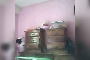 Webcam solo with my ebon ex GF flashing her natural whoppers