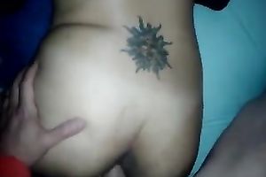 Trashy whore with tattoo on her back desires me to group-sex her tight bawdy cleft