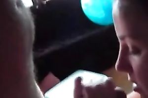 My brunette hair GF sucks my prick and enjoys having jizz on her milk sacks