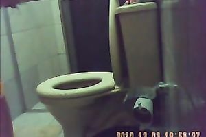 Chubby milf horny white wife on hidden web camera in the bath taking dump