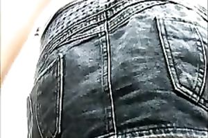 I took a sexy upskirt movie scene of scorching nympho in denim petticoat