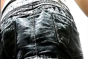 I took a sexy upskirt movie scene of scorching nympho in denim petticoat