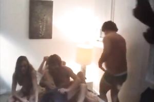 Two stunning brunettes favor every other with cunni in retro movie