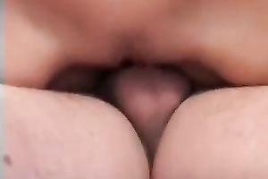 Young golden-haired rides her boyfriend's rod and plays with her melons