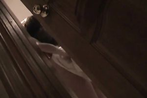 Hidden livecam clip with a wife washing her body in the bathtub