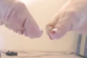 Foot fetish homemade solo with my short-haired husband
