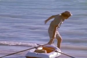 Retro sex scene with dudes having some adventures in a forest