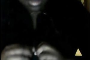 Wonderful web camera solo with my swarthy ex GF kneading her large mambos