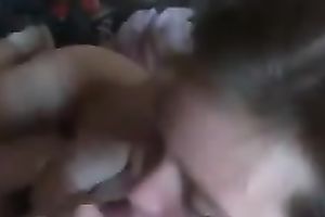 Brunette hooker sucks my knob and lets me drill her pussy