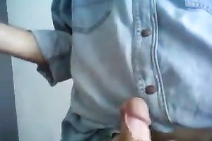 My sensual girlfriend plays with pinkish fur pie and jerks off my jock