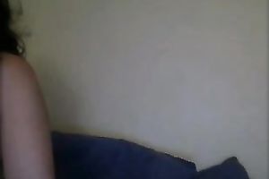 Fabulous brunette hair lalin girl fingering herself on livecam