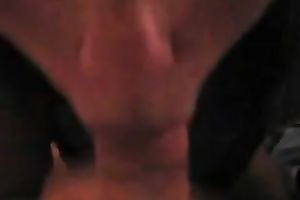 Slutty dark brown young chick drained my balls on her knees