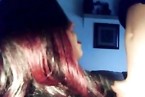 Kinky white vixen girlfriend smokes and jerks off my rod