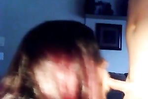 Kinky white vixen girlfriend smokes and jerks off my rod