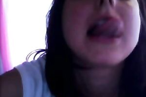 Just my hottie in her room teasing a random guy with vagina flash