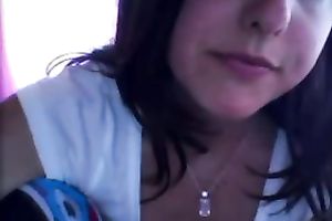 Just my hottie in her room teasing a random guy with vagina flash