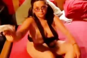 Fat nerdy coed shows her oral pleasure skills to me in POV movie scene