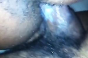 The dark dick of my boyfriend is all creamy during good fuck