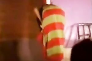 Homemade solo scene with a curvy non-professional mommy dancing