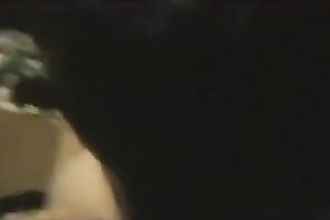 Charming dark brown sucks my prick and acquires cum on her milk cans