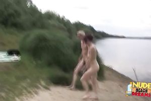 Hot nympho takes her boyfriend's jock up her soaked fuckhole out of hesitation