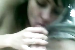 My girlfriend is giving me a damn good oral-stimulation in my car