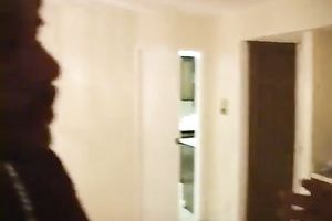 Chocolate nympho with a large arse receives spit roasted like not ever previous to