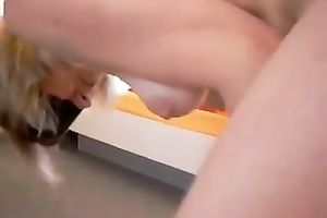 Rides a massive plastic fake wang in her room on camera