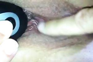 My worthwhile marital-device in my wet pussy closeup on home movie scene