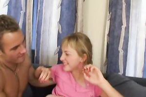 Aza allows Nikita to lick her wet vagina and team fuck it from behind