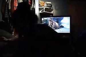 Feisty and hungry nympho with large tits blows like a porn star