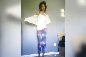 Nice solo with me flashing my natural melons and dancing