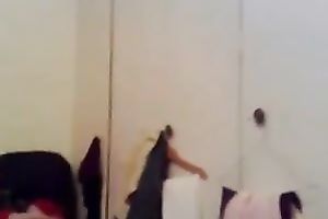 Sensational dark bimbo washes herself and prepares for sex