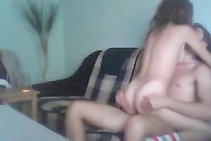 Nasty cute legal age teenager Russian slut rides a dick on the bed