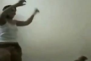 My Arabian GF knows how to dance in a hot way in front of a camera