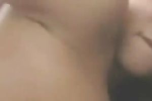 Pretty and large boobed dark brown receives her cunt pounded