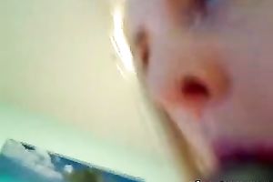 Webcam solo scene with a skinny golden-haired legal age teenager toying her love tunnel