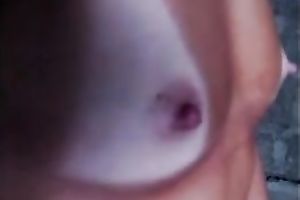 Tanned blond demonstrates her body in homemade solo episode