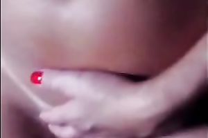 Tanned blond demonstrates her body in homemade solo episode