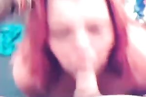 Watch me face-fucking a nerdy redhead wench in homemade clip