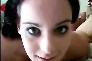 Webcam vid with a hawt non-professional brunette fingering her smooth cooch