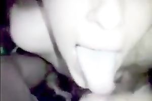 Kinky doxy enjoys licking my prick in homemade clip