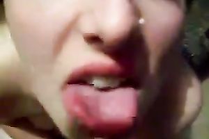 My sassy girlfriend gives me wonderful oral stimulation and plays with cum